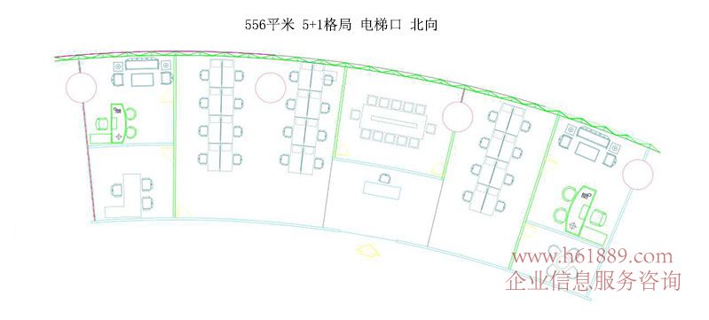 面積:556㎡ 電梯口 看山景 5+1格局 北向