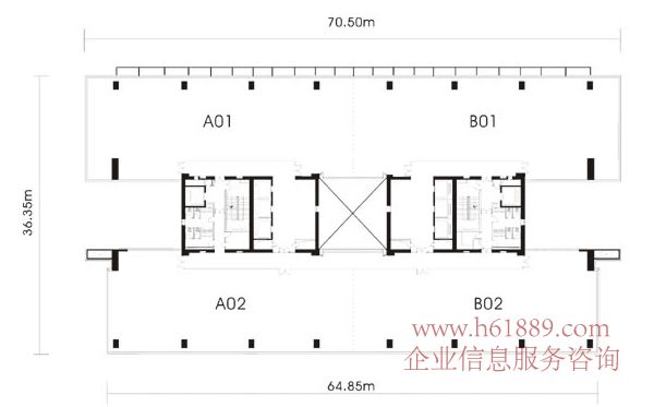 安聯(lián)大廈 寫字樓 戶型圖片