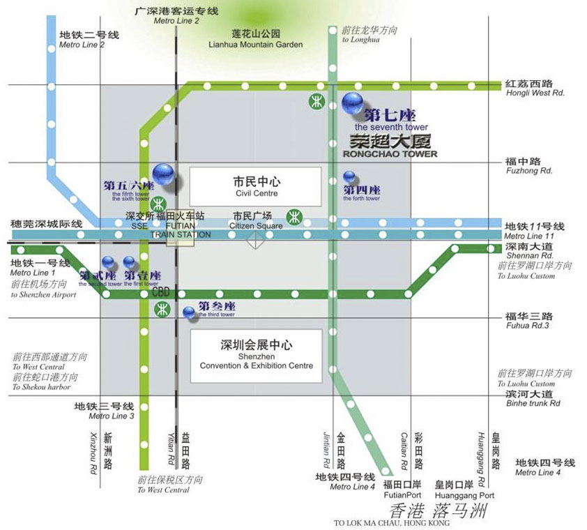 榮超大廈【榮超國(guó)際 榮超大廈七座】交通位置圖片