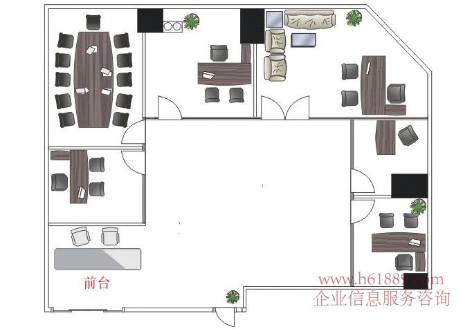 ?現(xiàn)代國際大廈【現(xiàn)代國際商務(wù)大廈】會展中心地鐵站1/4號線 24小時空調(diào)計流量 精裝修 出租 戶型圖片