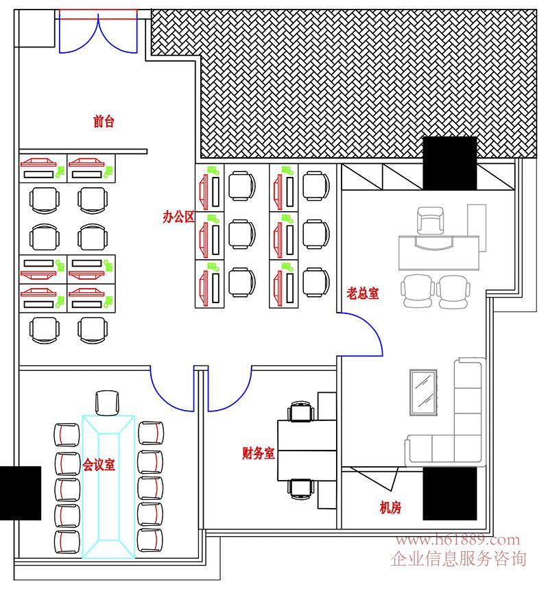 金中環(huán)商務(wù)大廈【金中環(huán)國際商務(wù)大廈】會(huì)展中心地鐵站E口 空房/全辦公家私 精裝修 出租 戶型圖片