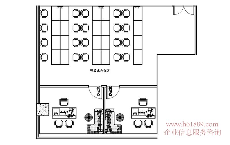 鳳凰大廈 豪華裝修 全辦公家私 市民中心地鐵站A出口 崗廈北地鐵站【深圳之眼】2A出口/2B出口 出租 戶型圖