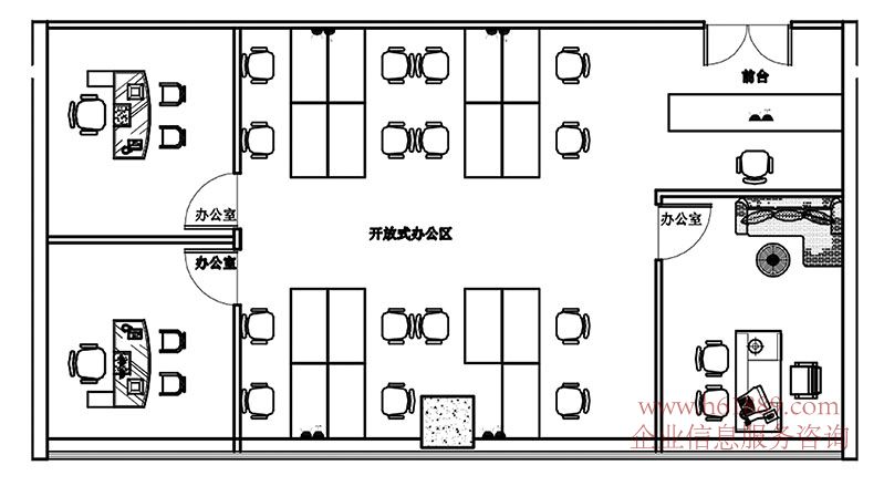 鳳凰大廈 豪華裝修 全辦公家私 市民中心地鐵站A出口 崗廈北地鐵站【深圳之眼】2A出口/2B出口 出租 戶型圖